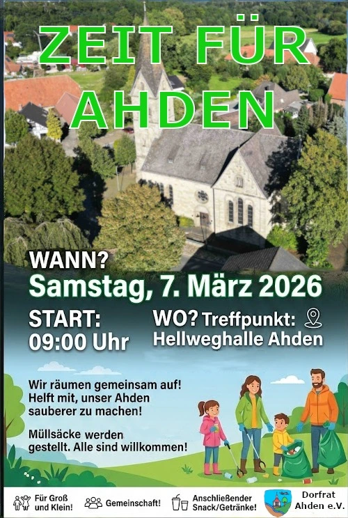 Veranstaltung - Zeit für Ahden - 07.03.2026